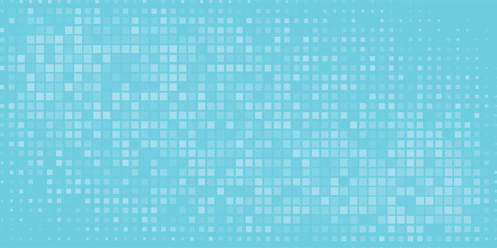 Light Blue Geometric Halftone Background with Small Square Mosaic Pattern