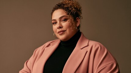 Obraz premium Gen Z Team Lead Young Plus Size Latina Woman Art Department Steady