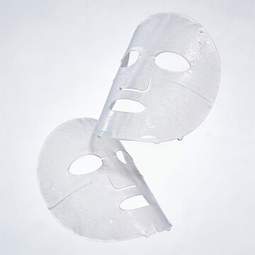 White Sheet Face Mask Mockup for Clean Skincare Branding