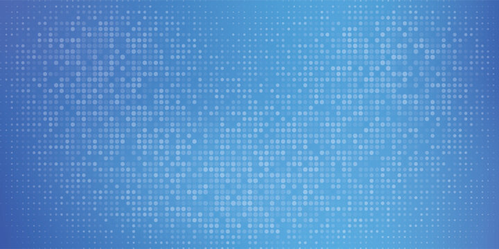 Modern vibrant blue gradient backdrop with fading circular dot matrix texture