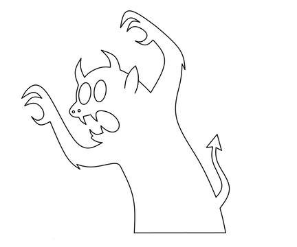 Ghost shadow line design vector, ghost line drawing vector, ghost outline design image,singleline ghost stcok vector,ghost line illustration , ghost line icon