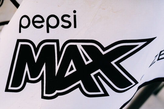Barcelona, Spain-June 2, 2026. Pepsi max logo on white packaging