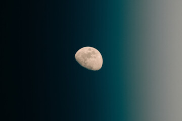 full moon over blue sky © BURAK EMRE