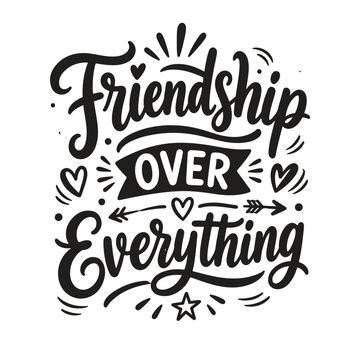 International Friendship Day Typography