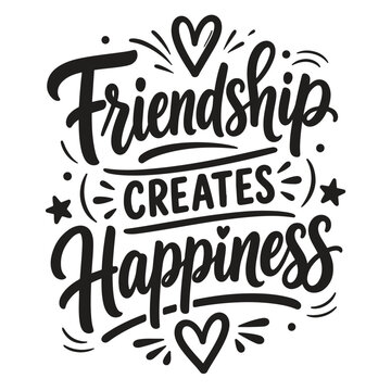 International Friendship Day Typography