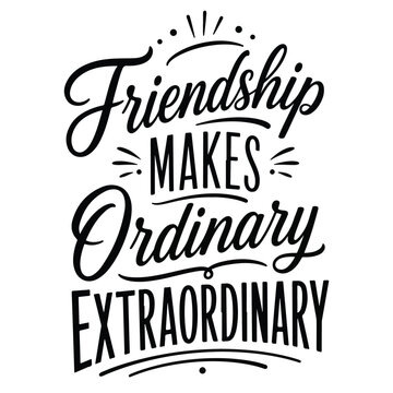 International Friendship Day Typography