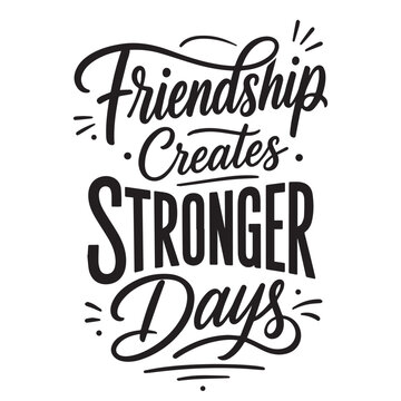 International Friendship Day Typography