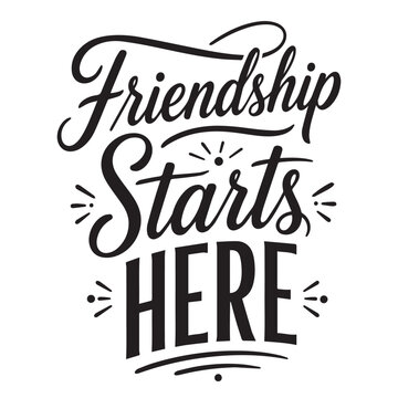 International Friendship Day Typography