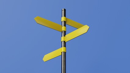 Direction Signpost with Multiple Paths © fachrizalm
