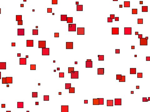 abstract rectangles art red on white