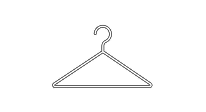 Metal wire coat hanger isolated.