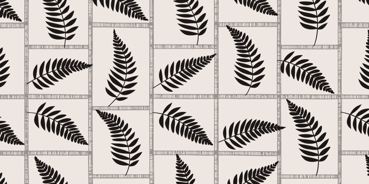 Seamless vector pattern with green marijuana leaves and cannabis hemp plants for a natural weed design