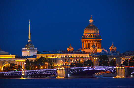Wide Night View IsaaK Cathedral