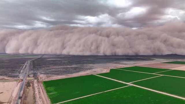 Haboob Dust Storm bears down on the farm community of Carzalia Valley in southern New Mexico on 1 July 2025. 