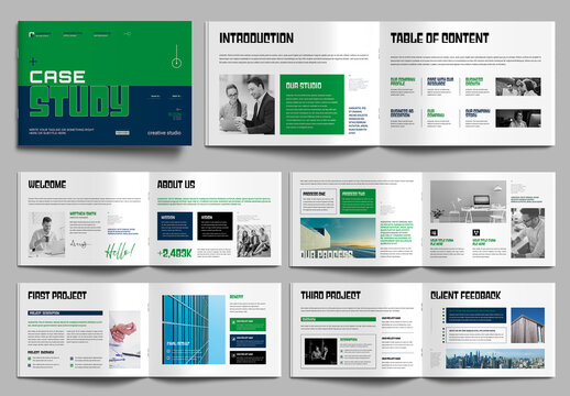 Case Study Booklet Template Design Layout