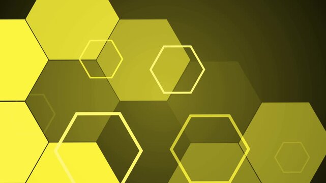 Abstract hexagon shape technology background animation