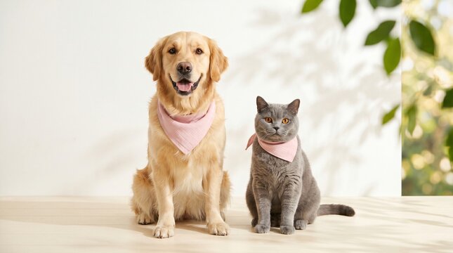 Minimalist Clean Summer Vibe Pets Portrait Banner