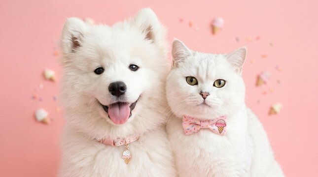 Aesthetic Melting Ice Cream Vibe Pets Portrait
