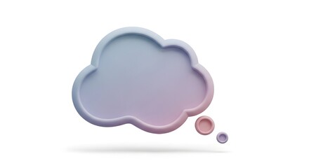 Obraz premium Pastel Cloud Shaped Cookie Cutter on White Background