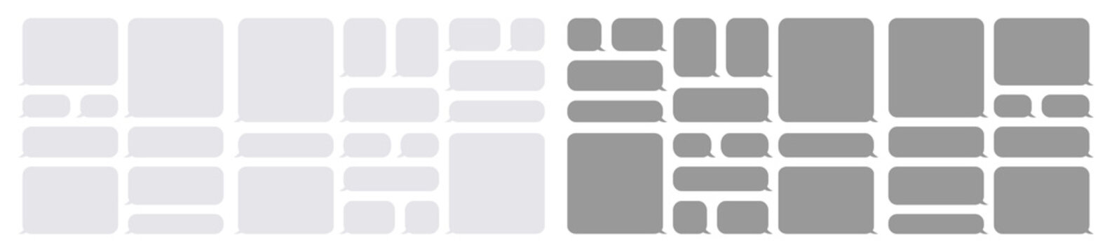 A set of different kinds of chat and text bubbles