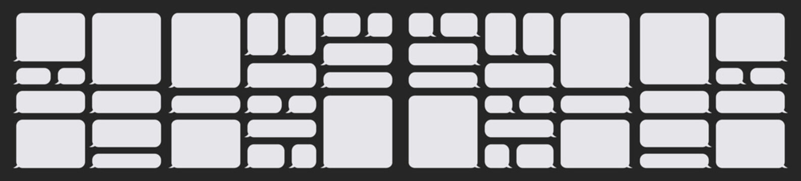 A set of different kinds of chat and text bubbles