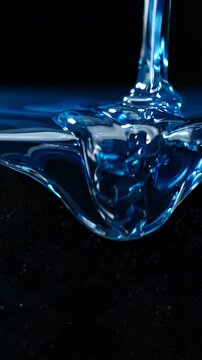 Captivating Visuals of Water Movement: An Enchanting Journey Through Fluid Dynamics and the Intricacies of Ripples and Streams in a Dark Background