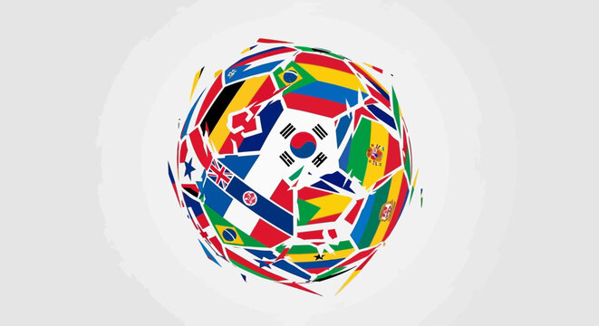 Global Flags Sphere - International Unity and Diversity