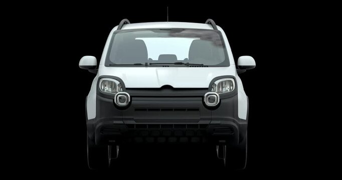 Compact Crossover SUV 3D Loop Animation | 4K Alpha Channel