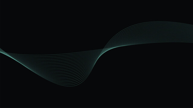 Neon Green Line Flow Background