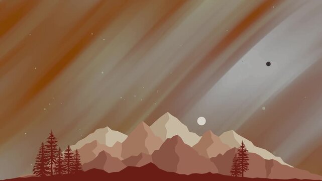 mountain sunset aesthetic video background