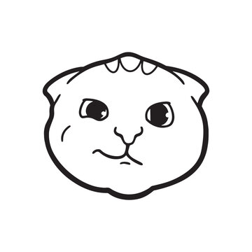 Chubby Cat Meme Vector Illustration for Stickers and Prints