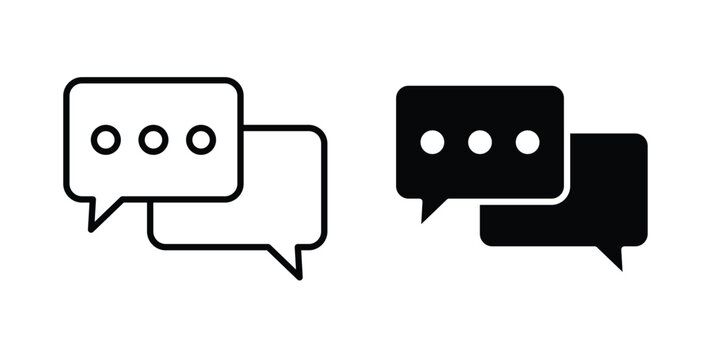 Talk bubble speech icon graphic set. Vector icons