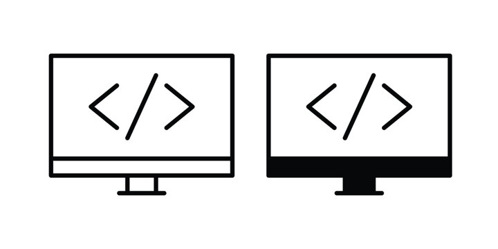 Web development icon graphic set. Vector icons