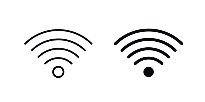 Wifi Signal icon graphic set. Vector icons