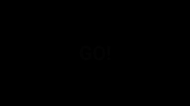 3 2 1 GO countdown motion graphic animation on transparent background, countdown number animation in 4k with alpha channel, go animated 3 2 1 count down go text.