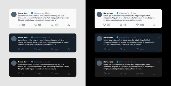 X Twitter post or tweet template mockup.