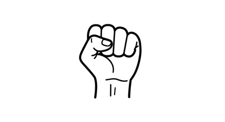 Fototapeta premium Human fist clenched as a sign of resistance and power