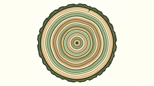 Tree Trunk Cross Section Pattern.