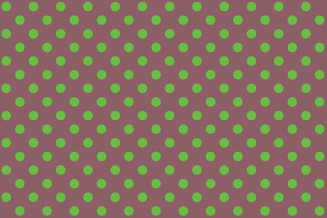 Obraz premium Green colour circles on Light Pink colour background.