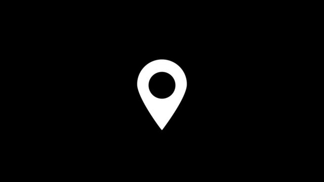 simple white animated GAPS location pin