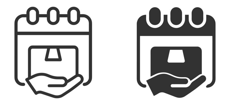 Booking calendar icon collection, reservation, scheduling and service management symbols on transparent background