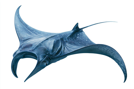 Giant Manta Ray isolated on white background