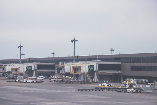 April 24 2026 Narita Airport Apron With Parked Passenger Aircraft