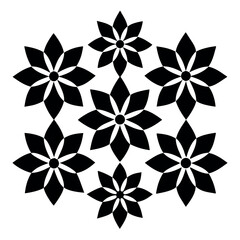 Obraz premium A vector-graphic-featuring-six-stylized-flower 