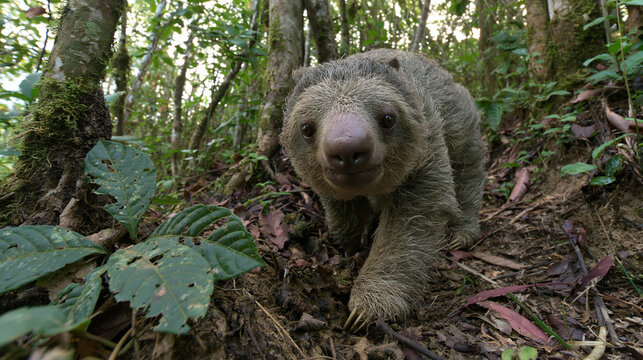 Explore the Wild: Sloths in Their Natural Tropical Rainforest Habitat - Wildlife Photography and Conservation Insights