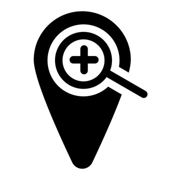 map zoom in icon for illustration
