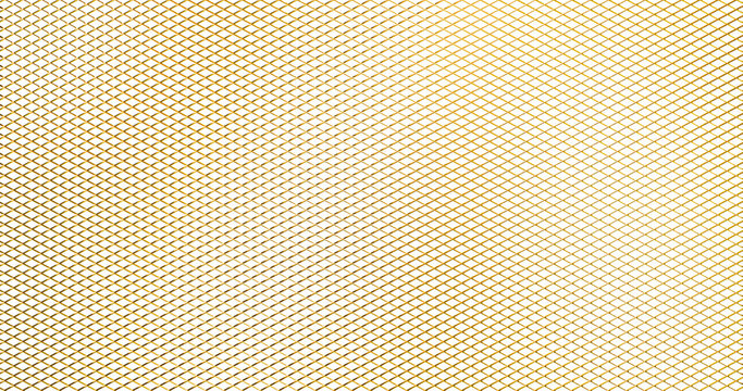 Golden metallic window net shining in a transparent background