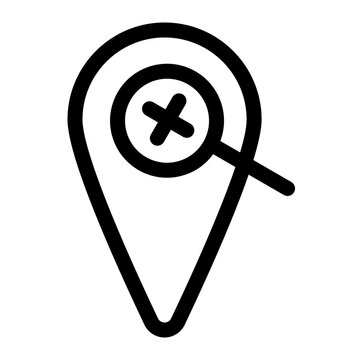 map zoom in icon for illustration