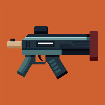 vector illustration of a gun