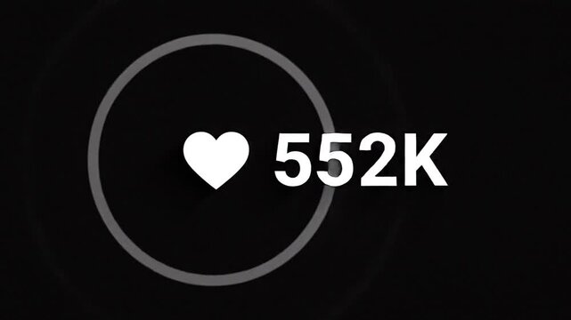 Social Media Like Counter Animated Overlay Transparent Background Motion Graphic 
